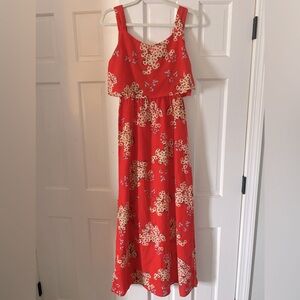 Peach Floral Maxi Dress